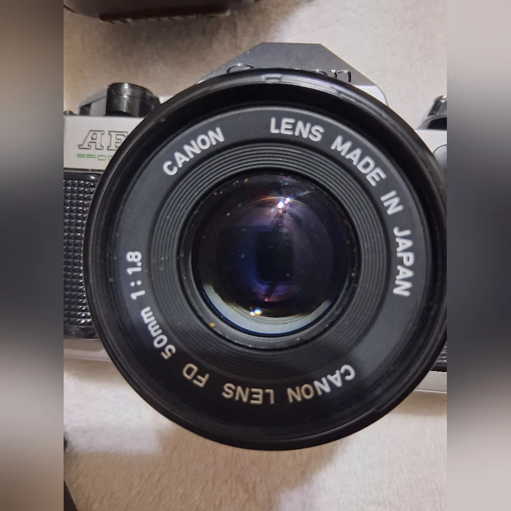 Canon AE-1 Program 35mm Film Camera with Flash - Black Made In Japan